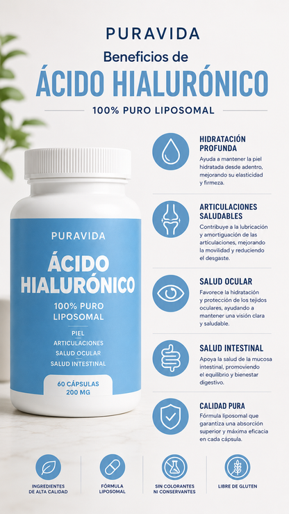 Ácido Hialurónico PuraVida | Cuidá tu cuerpo desde adentro